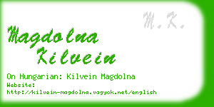 magdolna kilvein business card